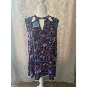Floral Cutout Tank Dress